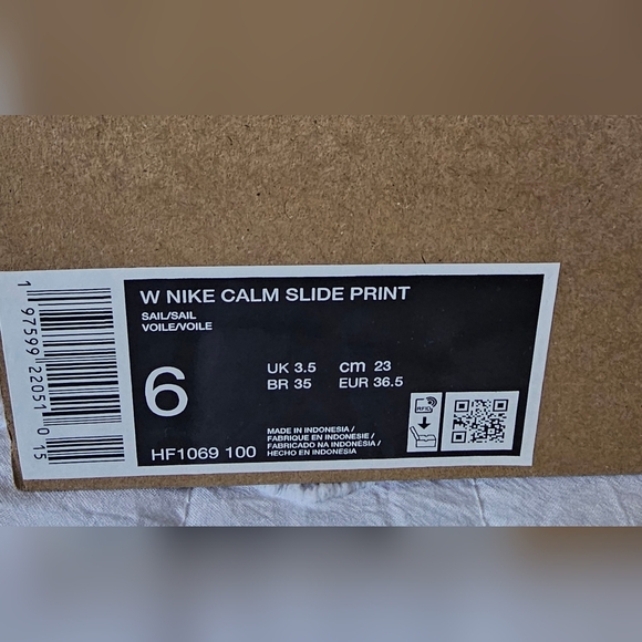 Nike Women's Calm Slide Slippers 'Floral' HF1069-100 Expeditedship Women's Sz 6 - Picture 13 of 13